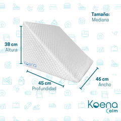 Almohada Cuña I Anti-reflujo I Post Operatoria I Ortopédica I Multi Propósito I Brinda soporte a cuello y hombros I Funda con Cierre I Tela Cooling Fabric, que se encarga de mantener la máxima frescura mientras duermes y extra suave I Hipoalergénica I Anti-Ácaros I 2 Años de Garantía