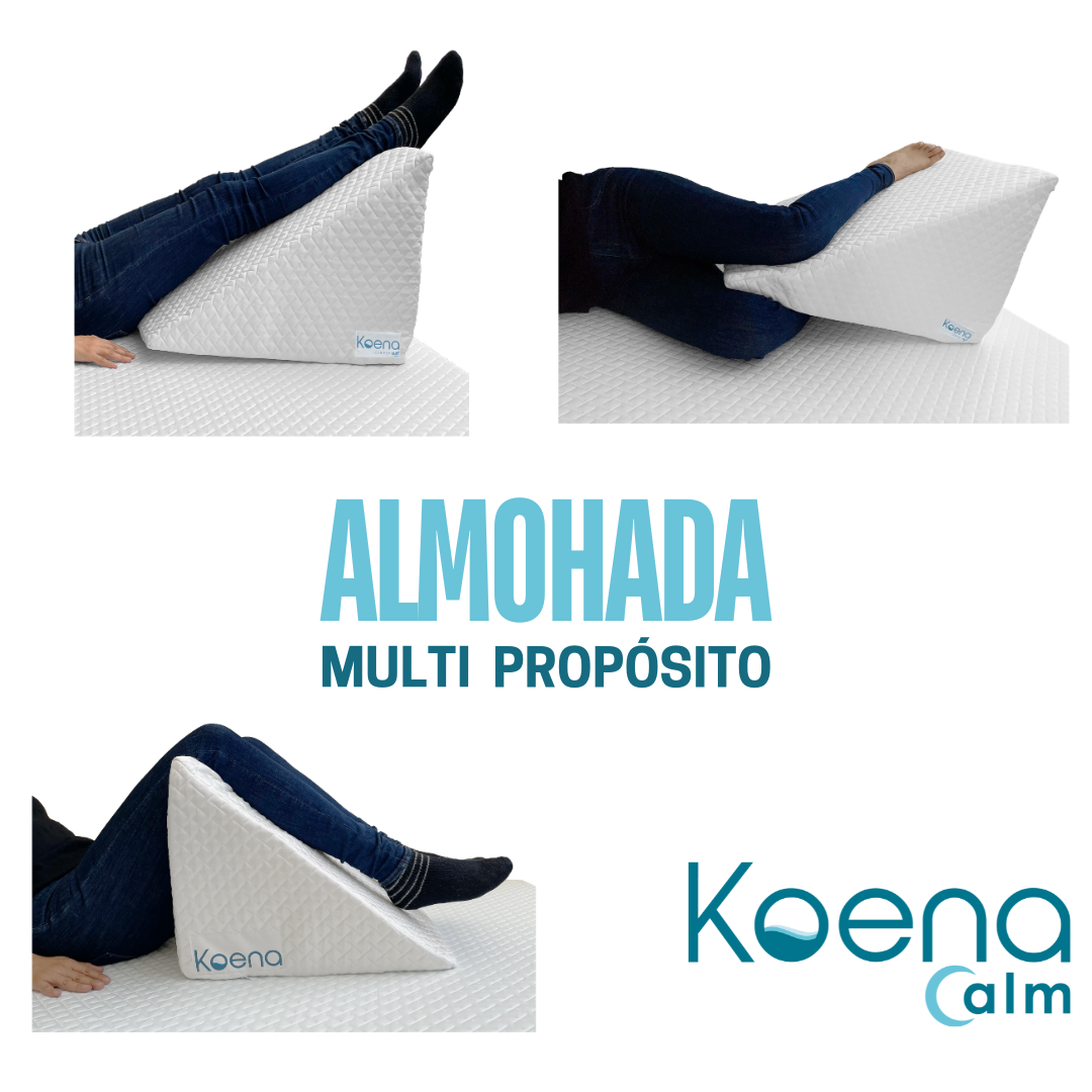 Almohada Cuña I Anti-reflujo I Post Operatoria I Ortopédica I Multi Propósito I Brinda soporte a cuello y hombros I Funda con Cierre I Tela Cooling Fabric, que se encarga de mantener la máxima frescura mientras duermes y extra suave I Hipoalergénica I Anti-Ácaros I 2 Años de Garantía