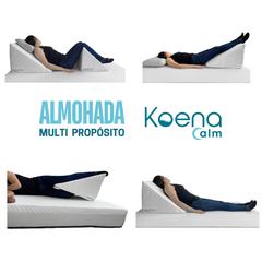 Almohada Cuña I Anti-reflujo I Post Operatoria I Ortopédica I Multi Propósito I Brinda soporte a cuello y hombros I Funda con Cierre I Tela Cooling Fabric, que se encarga de mantener la máxima frescura mientras duermes y extra suave I Hipoalergénica I Anti-Ácaros I 2 Años de Garantía